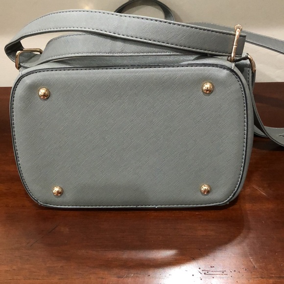 Wink Kangaroo backpack shoulder bag purse faux leather gray - Picture 3 of 9